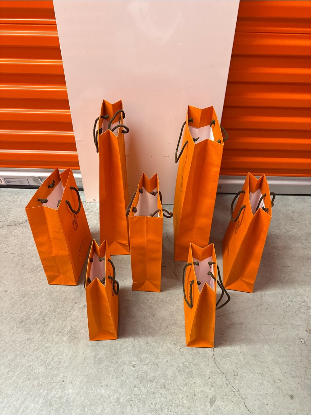 Orange Paper Gift Bag with Rope Handles - Picture 3 of 3